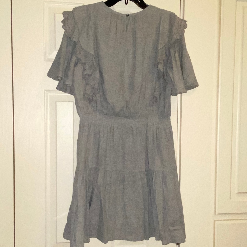 Joie Gray Ruffle Dress - Picture 7 of 10